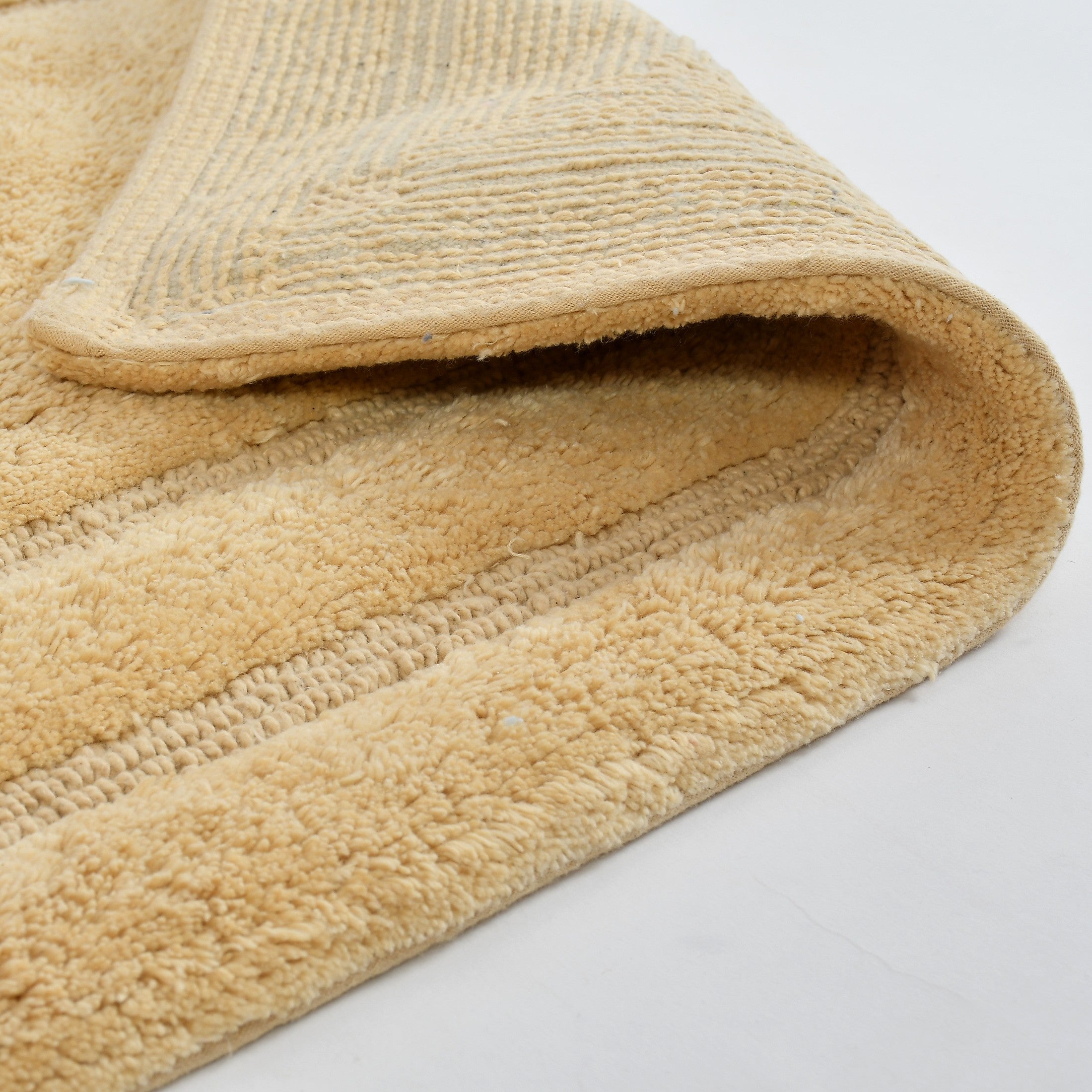 Classic Cotton Bath Mat with Anti-Slip - 40x60cm, Beige