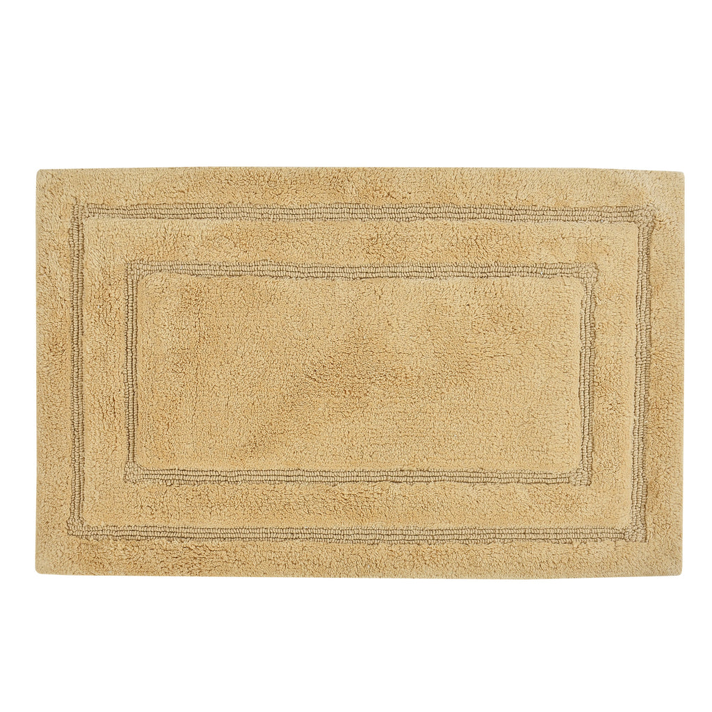 Classic Cotton Bath Mat with Anti-Slip - 40x60cm, Beige