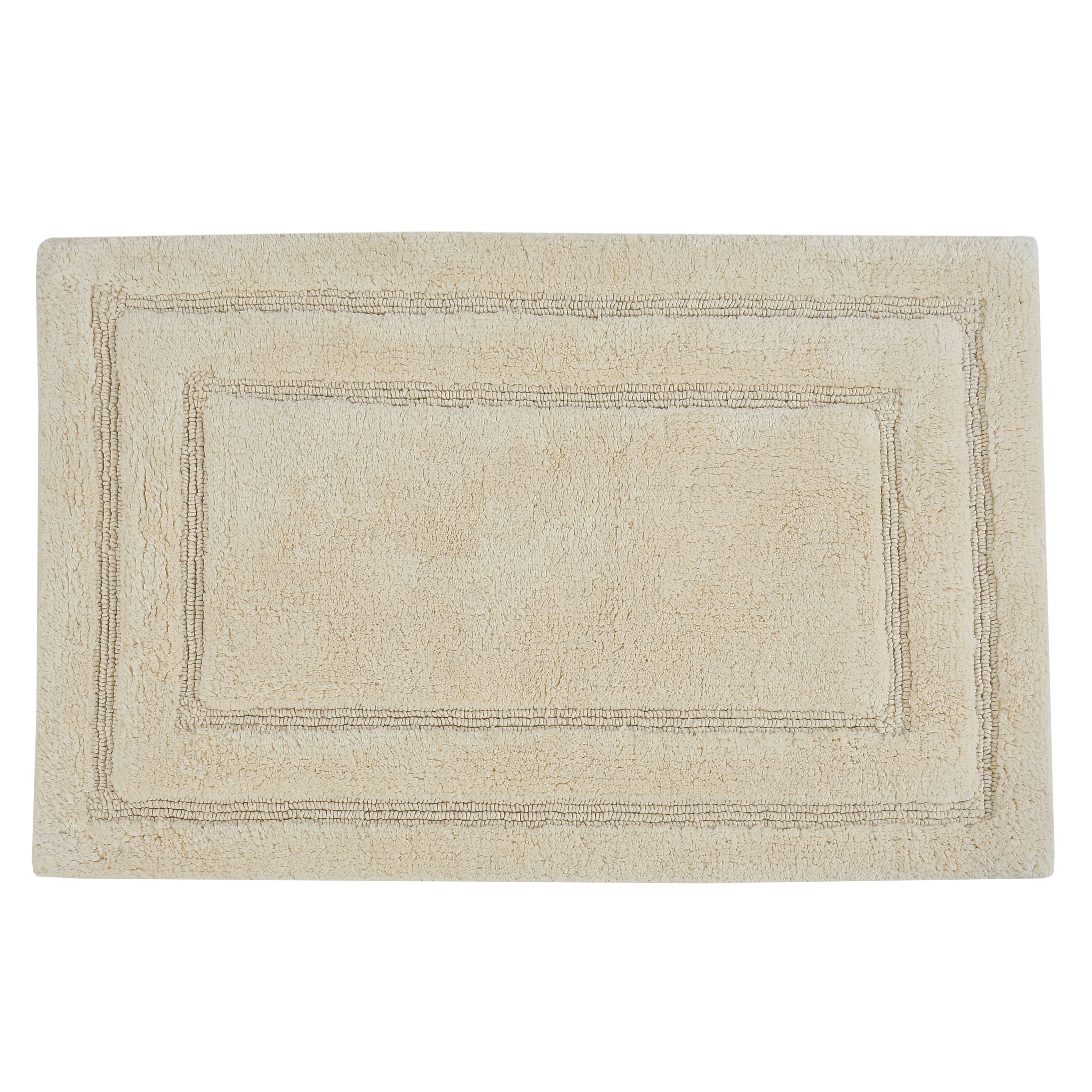 Classic Cotton Bath Mat with Anti-Slip - 50x80cm, Ivory