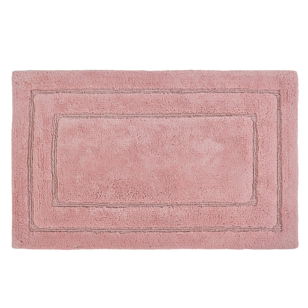Classic Cotton Bath Mat with Anti-Slip - 40x60cm, Pink