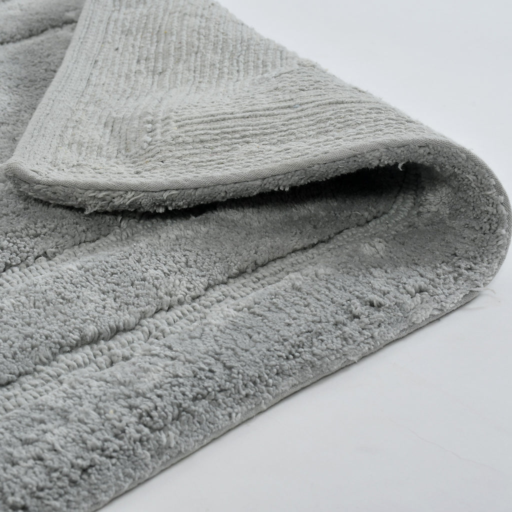Classic Cotton Bath Mat with Anti-Slip - 40x60cm, Light-Grey
