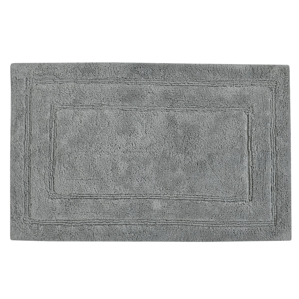 Classic Cotton Bath Mat with Anti-Slip - 40x60cm, Light-Grey