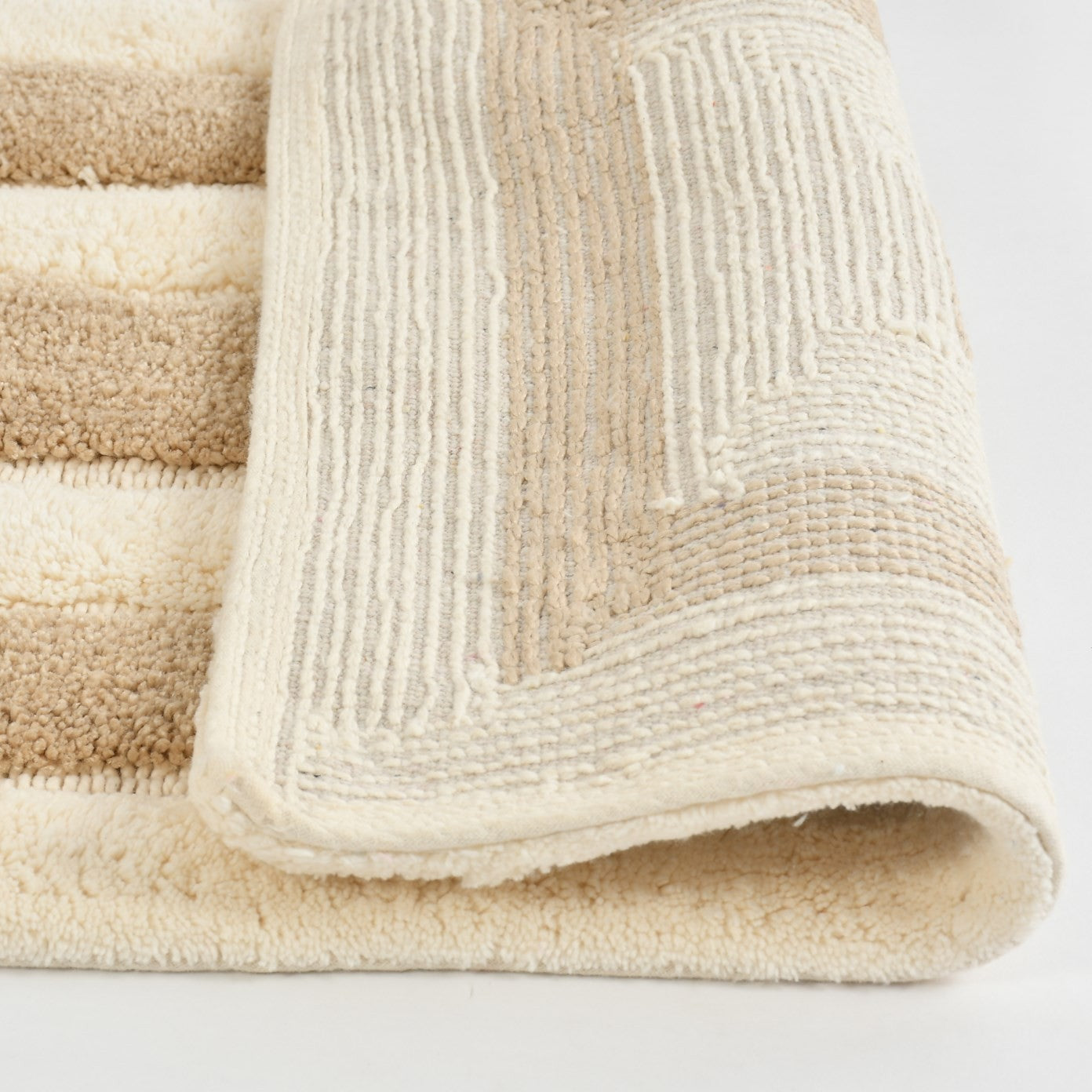 Dualis Cotton Bath Mat with Anti-Slip - 40x60cm, Ivory