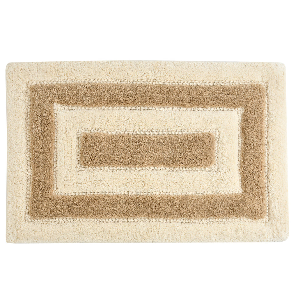 Dualis Cotton Bath Mat with Anti-Slip - 50x80cm, Ivory