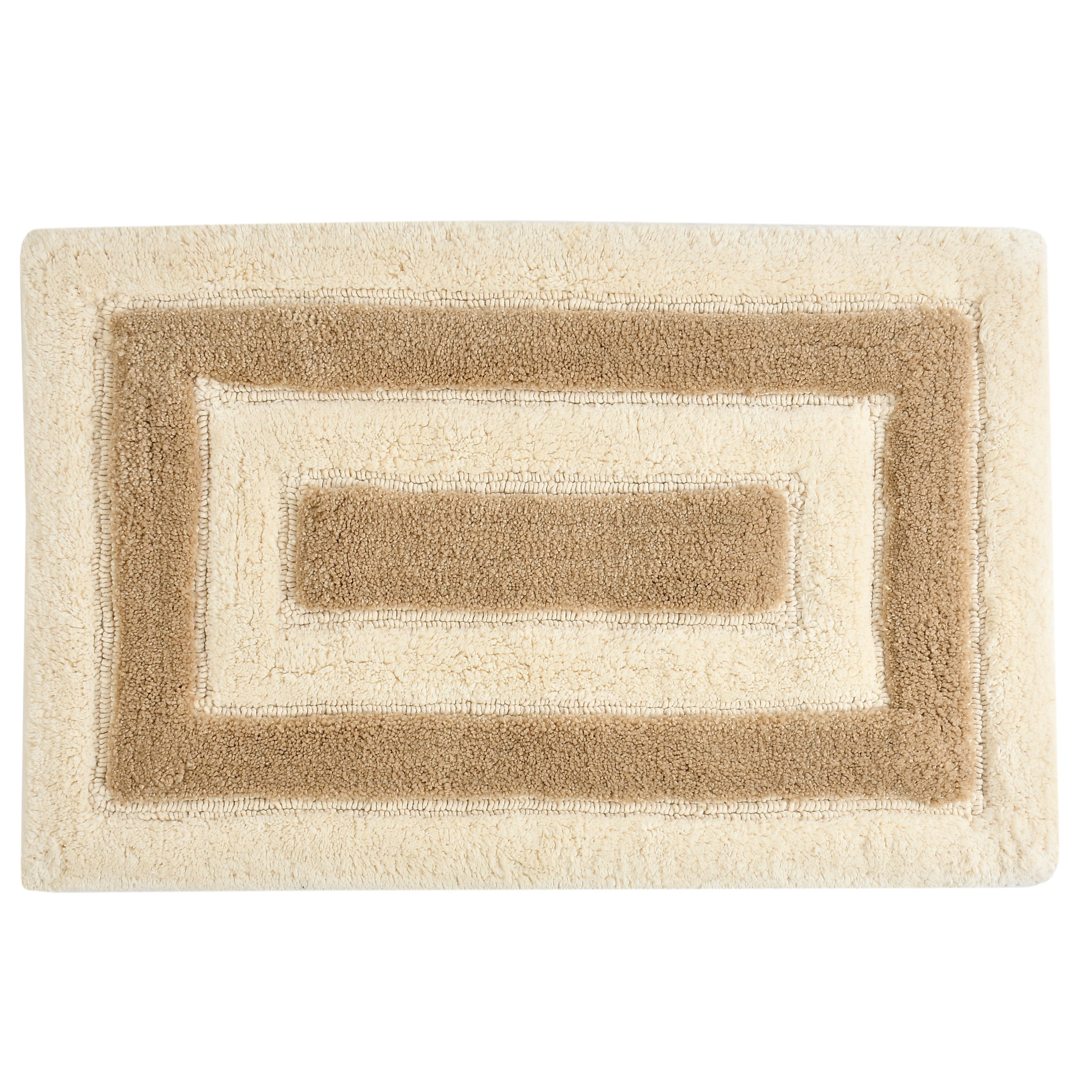 Dualis Cotton Bath Mat with Anti-Slip - 50x80cm, Ivory