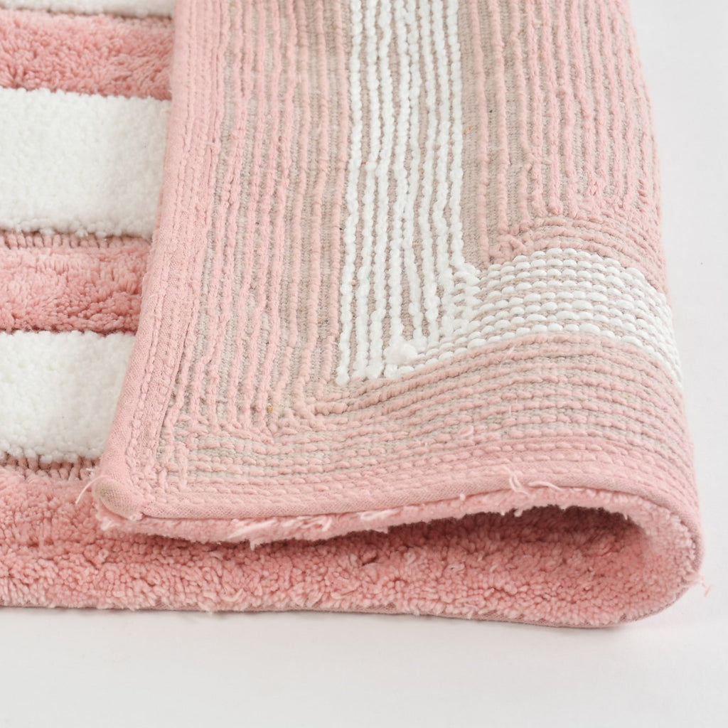 Dualis Cotton Bath Mat with Anti-Slip - 50x80cm, Pink