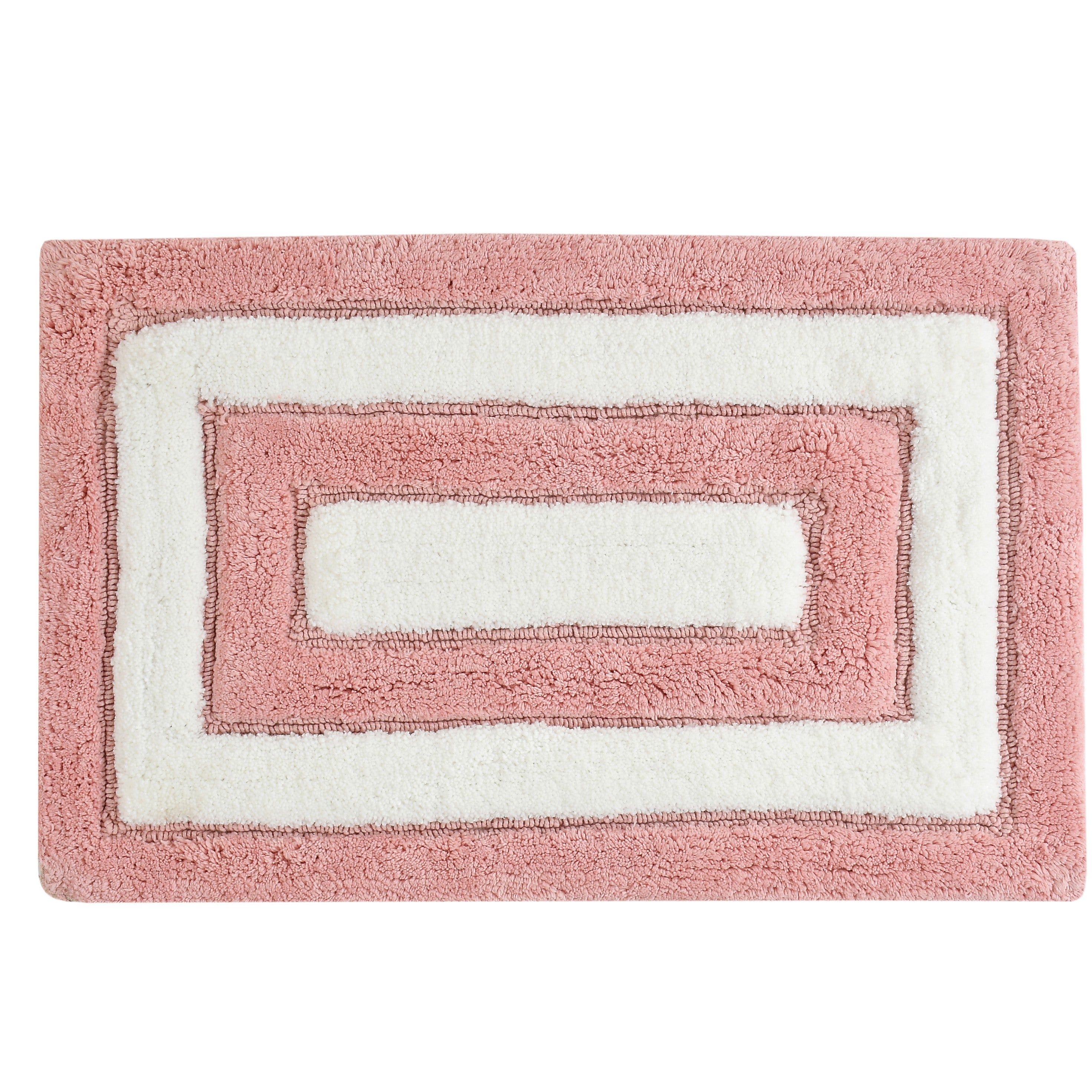 Dualis Cotton Bath Mat with Anti-Slip - 50x80cm, Pink