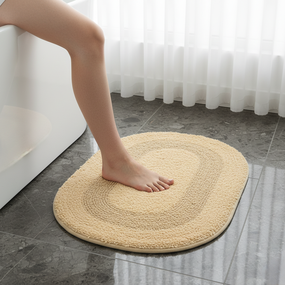 Ablon Cotton Bath Mat - 40x60cm, Beige