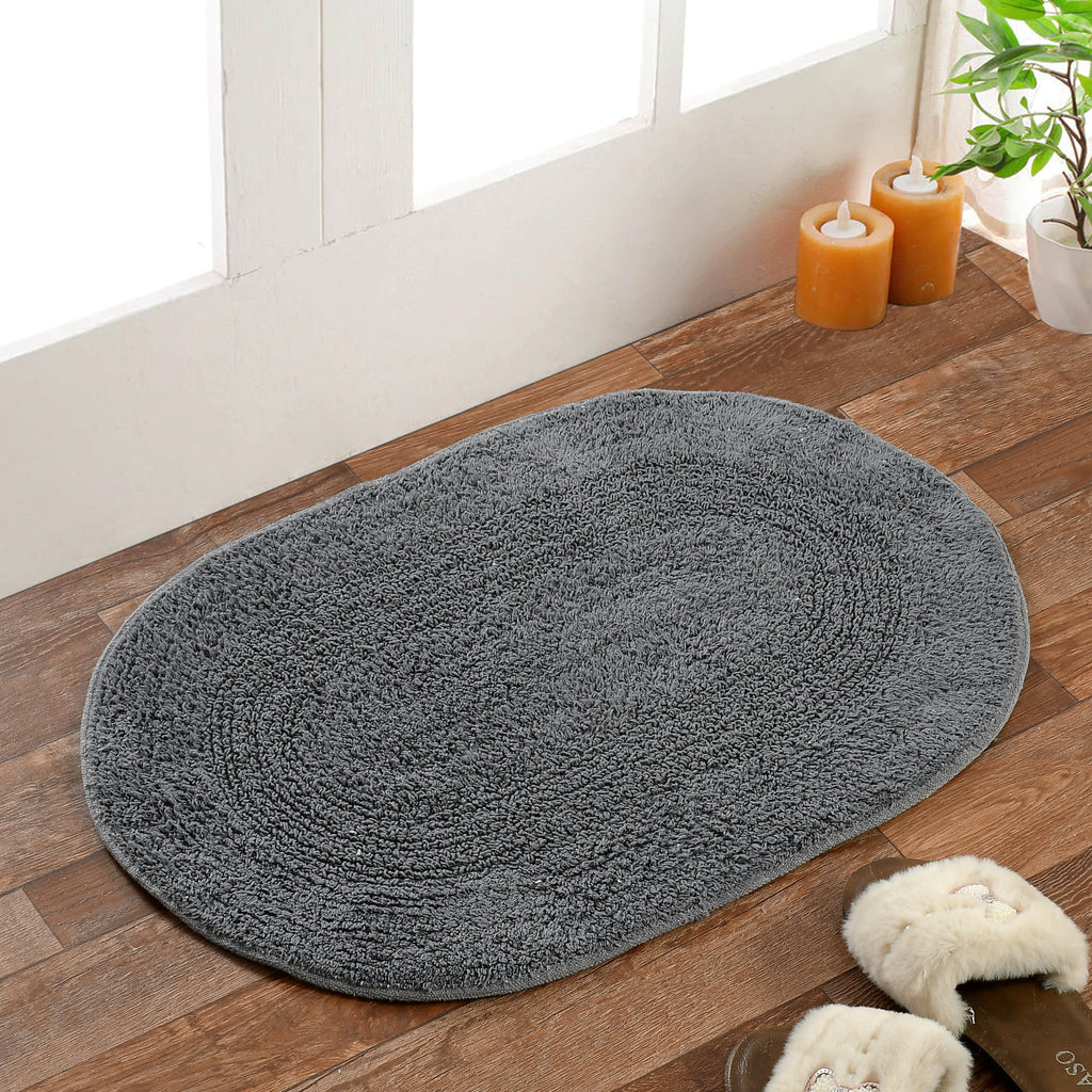 Ablon Cotton Bath Mat - 50x80cm, Grey