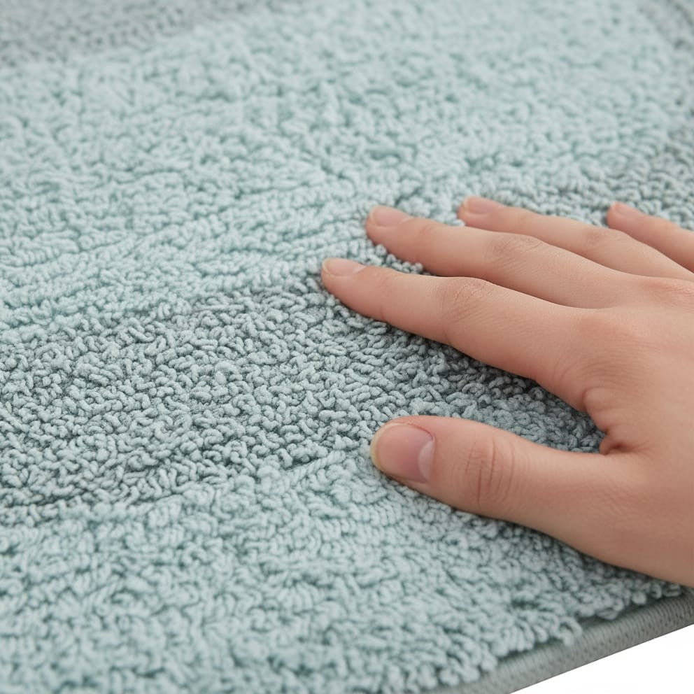 Ablon Cotton Bath Mat - 50x80cm, Light Blue