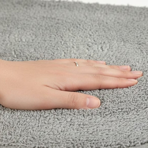 Ablon Cotton Bath Mat - 50x80cm, Light Grey