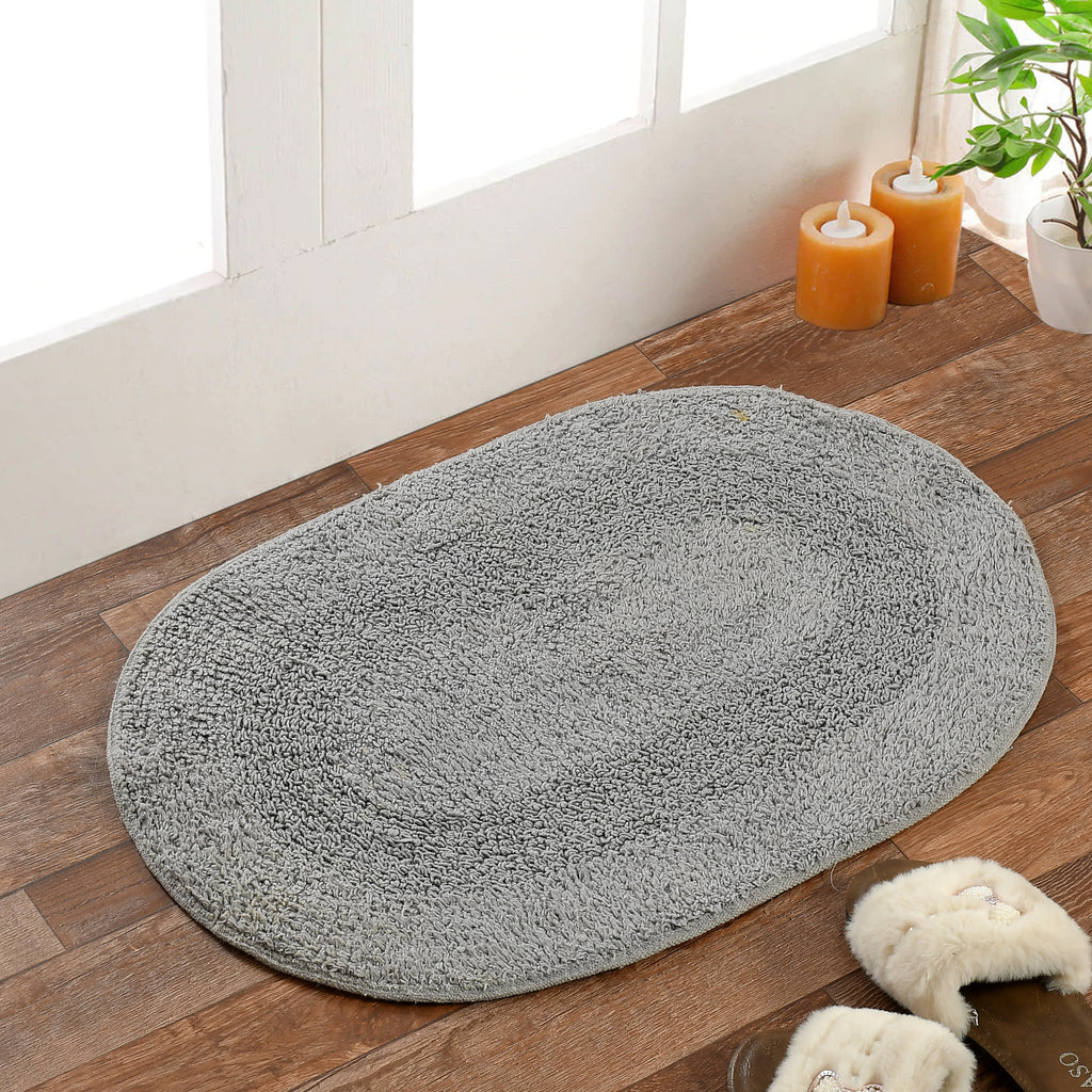 Ablon Cotton Bath Mat - 50x80cm, Light Grey