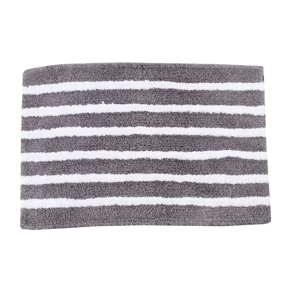 Linnea Cotton Bath Mat with Anti-Slip - 70x120cm, Grey