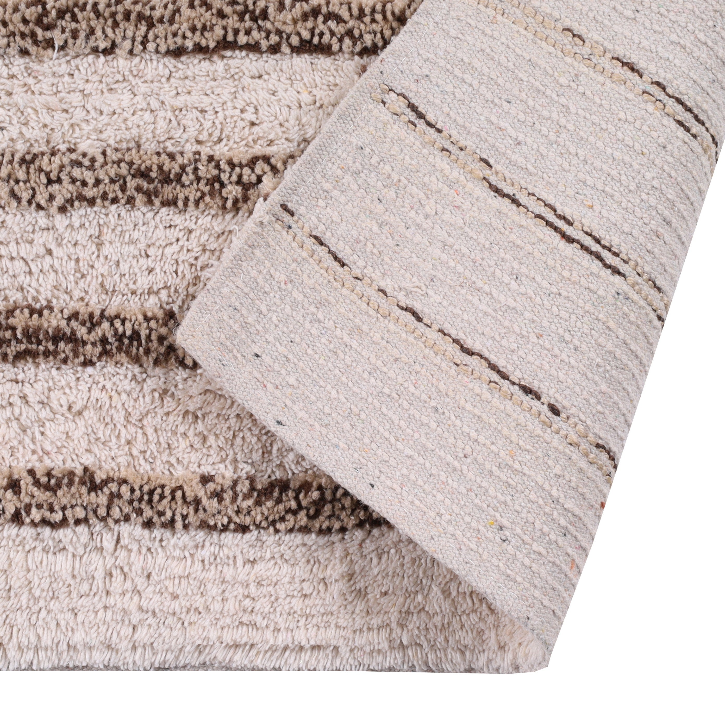 Linnea Cotton Bath Mat with Anti-Slip - 40x60cm, Ivory