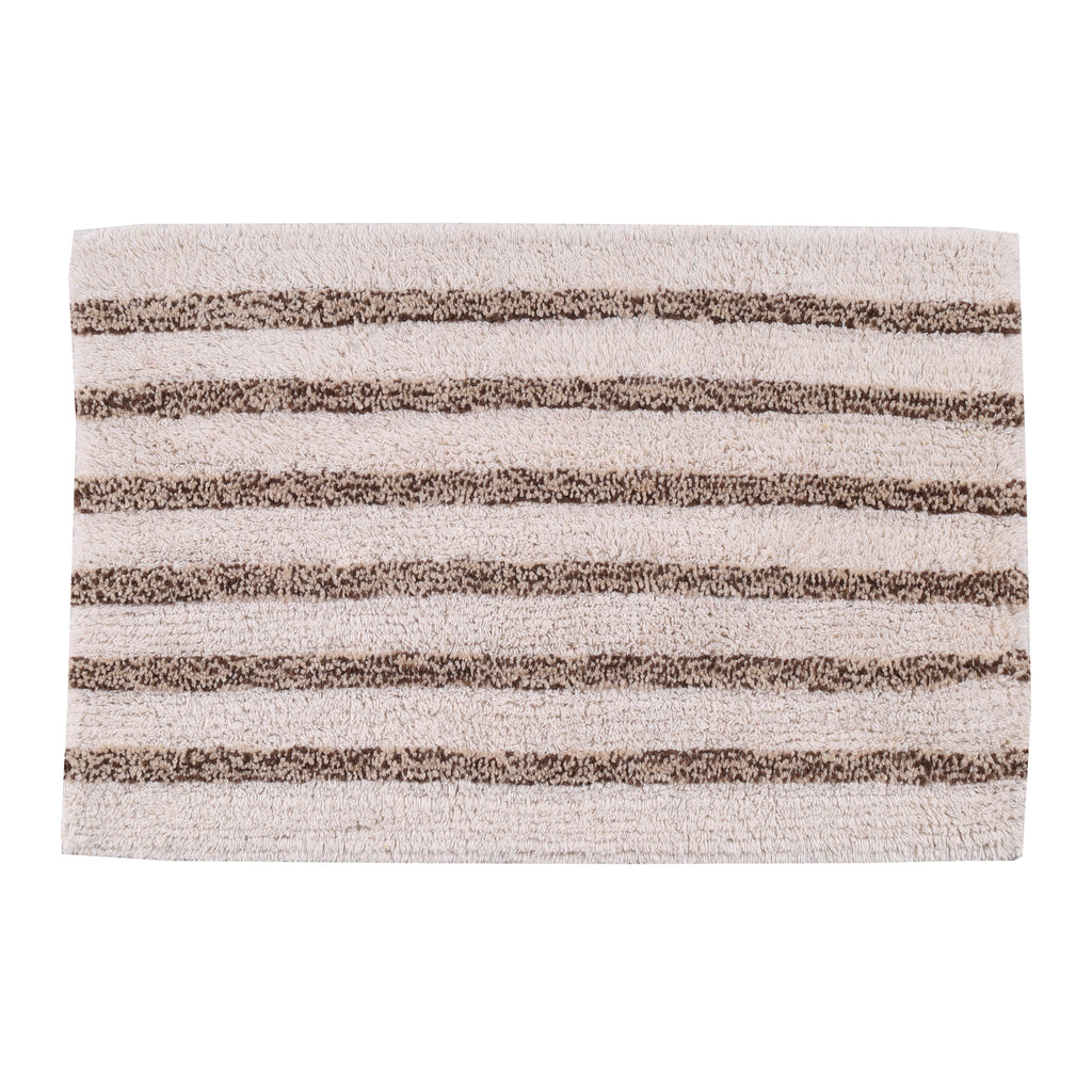 Linnea Cotton Bath Mat with Anti-Slip - 40x60cm, Ivory