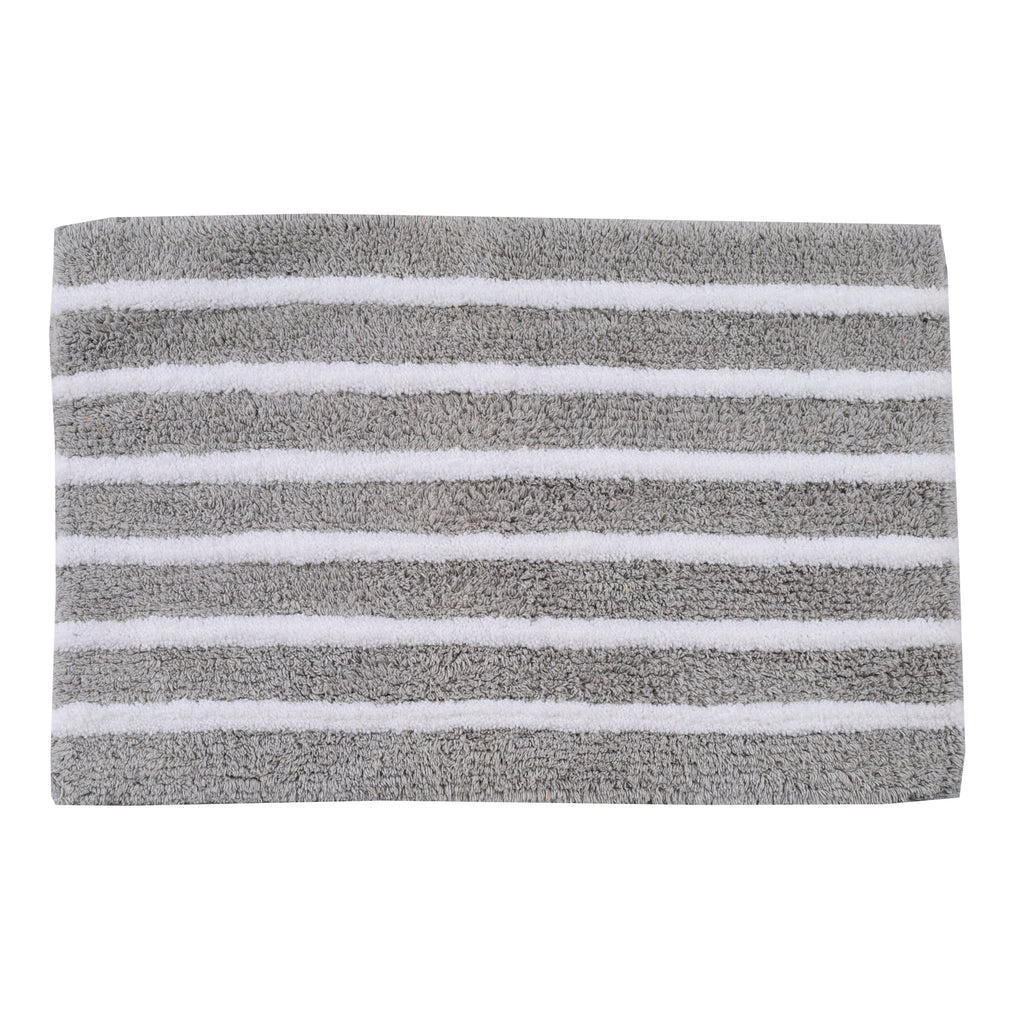 Linnea Cotton Bath Mat with Anti-Slip - 50x80cm, Light Grey