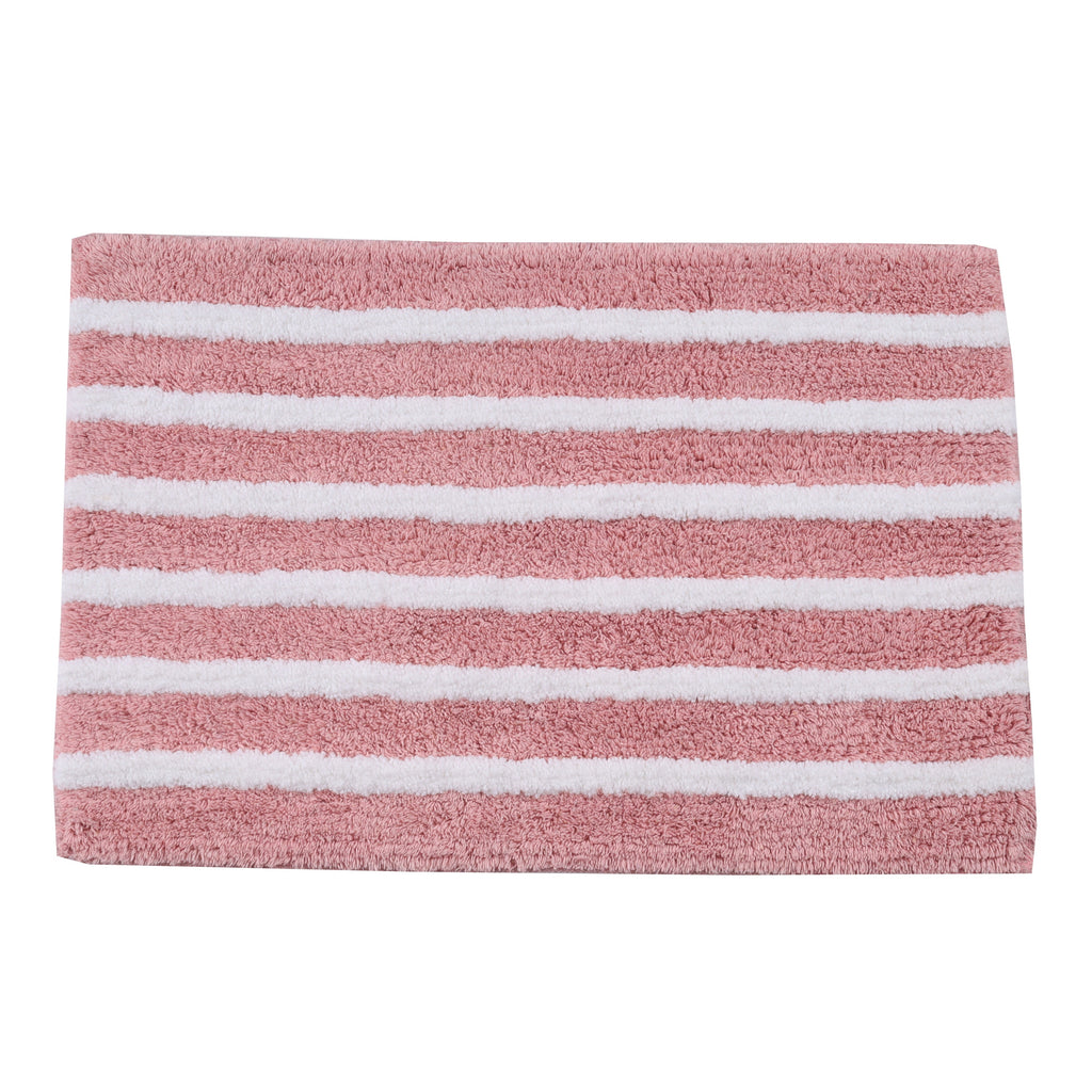 Linnea Cotton Bath Mat with Anti-Slip - 70x120cm, Pink