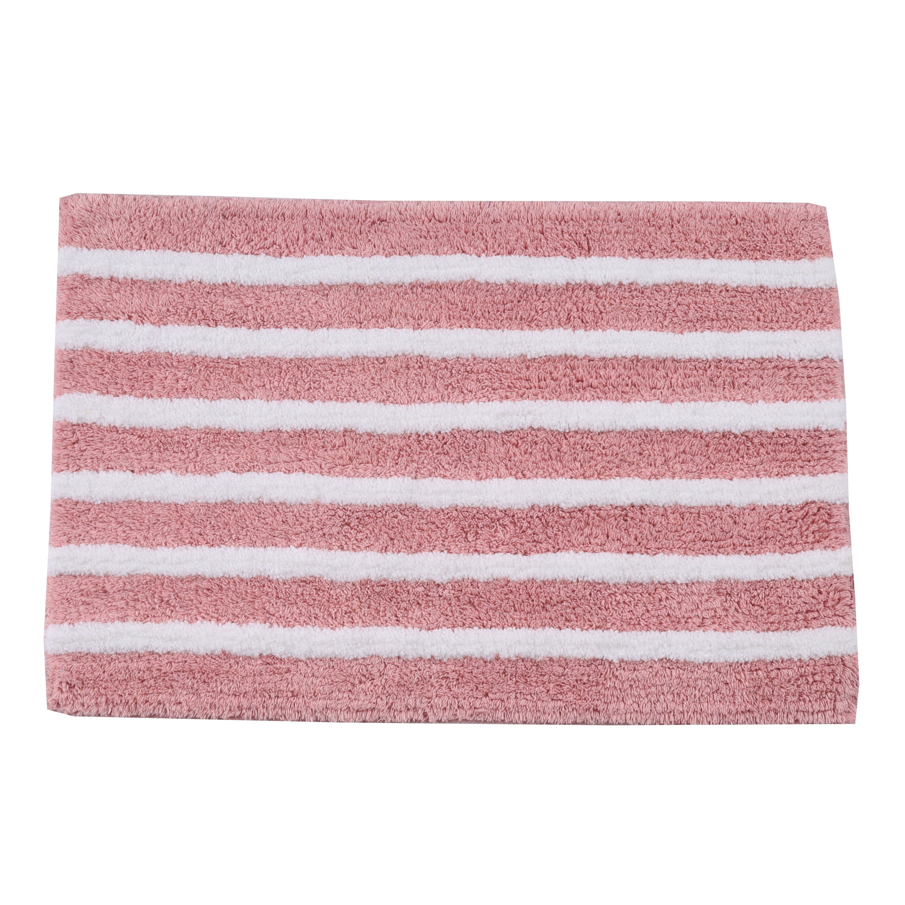 Linnea Cotton Bath Mat with Anti-Slip - 40x60cm, Pink