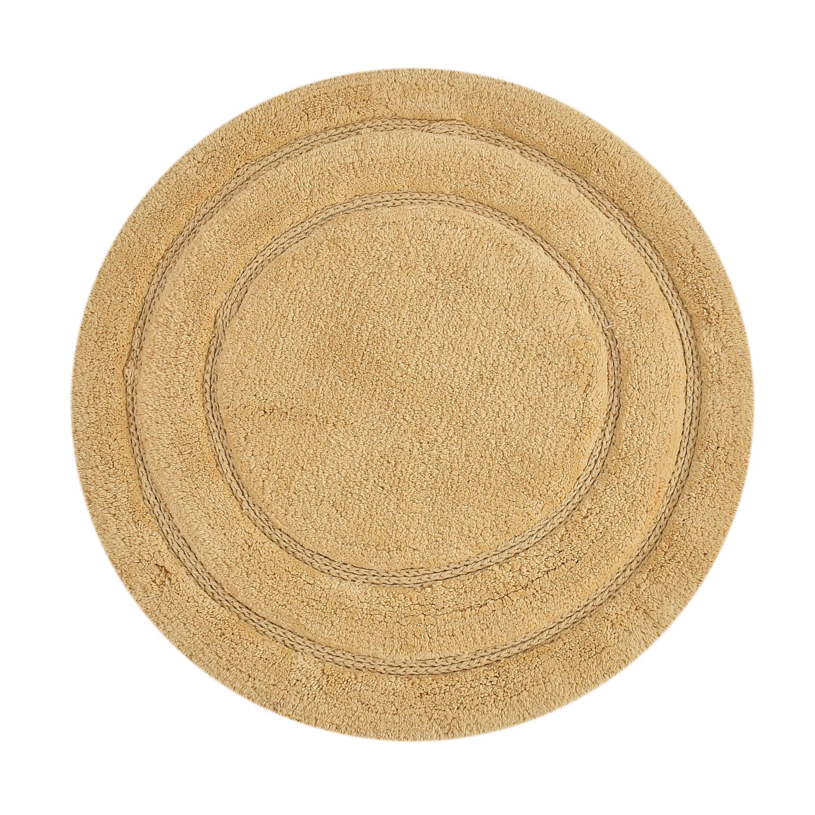 Luno Cotton Bath Mat with Anti-Slip - 60x60 cm, Beige