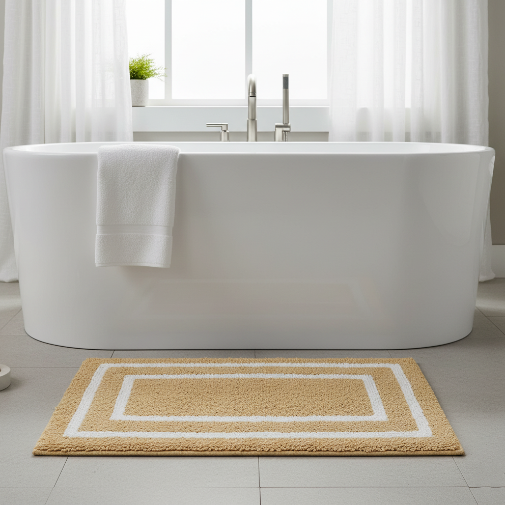 Framix Cotton Bath Mat - 40x60cm, Beige