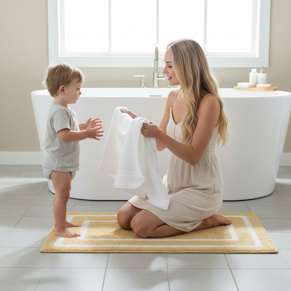 Framix Cotton Bath Mat - 40x60cm, Beige