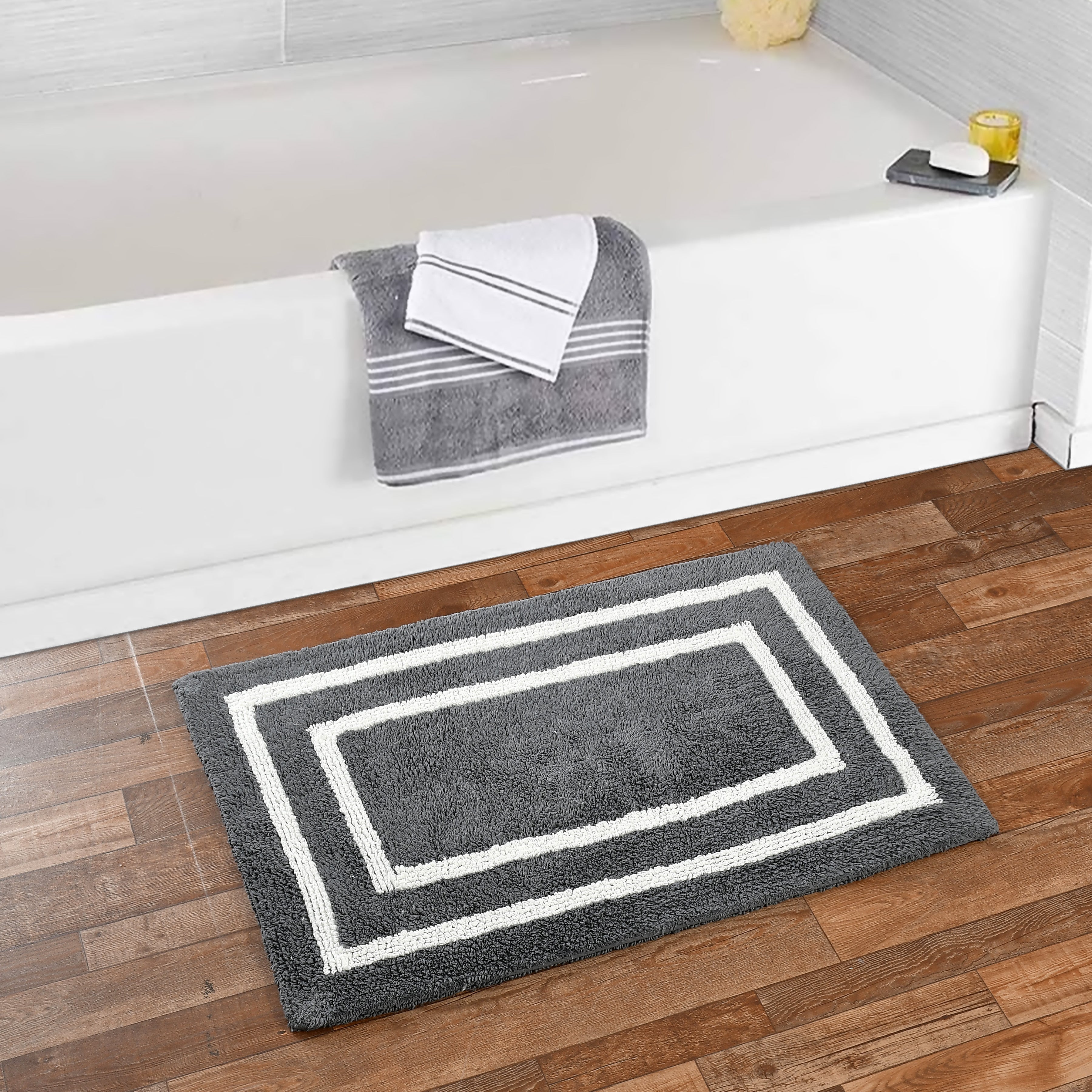 Framix Cotton Bath Mat - 40x60cm, Grey