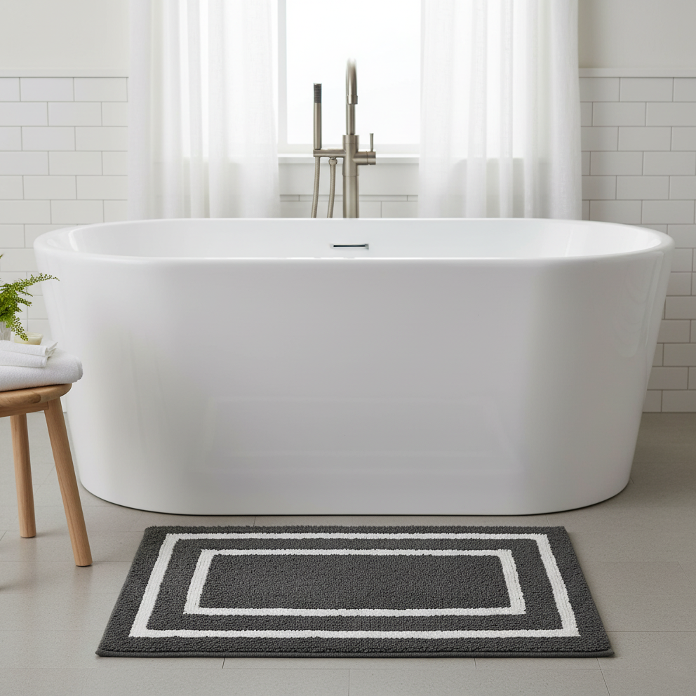 Framix Cotton Bath Mat - 40x60cm, Grey