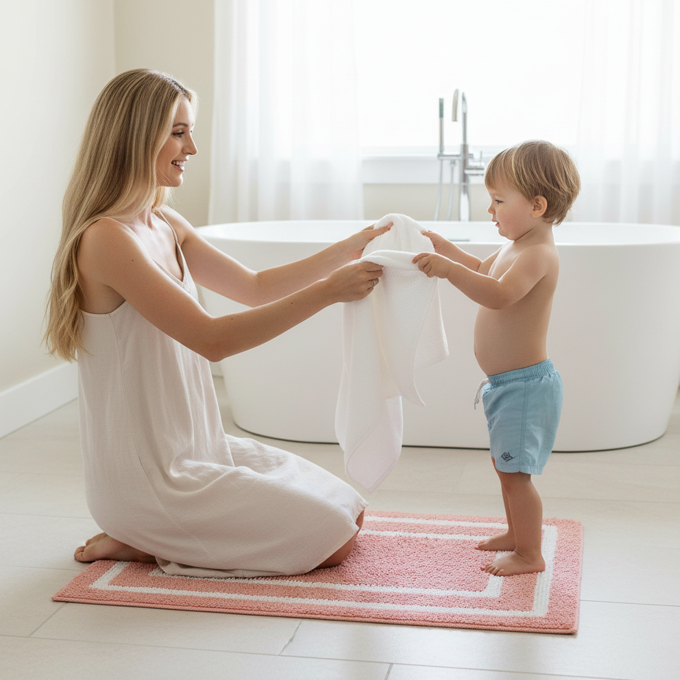 Framix Cotton Bath Mat - 40x60cm, Pink