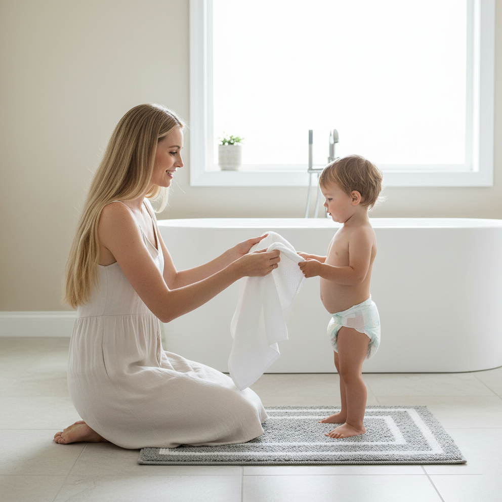 Framix Cotton Bath Mat - 50x80cm, Light Grey