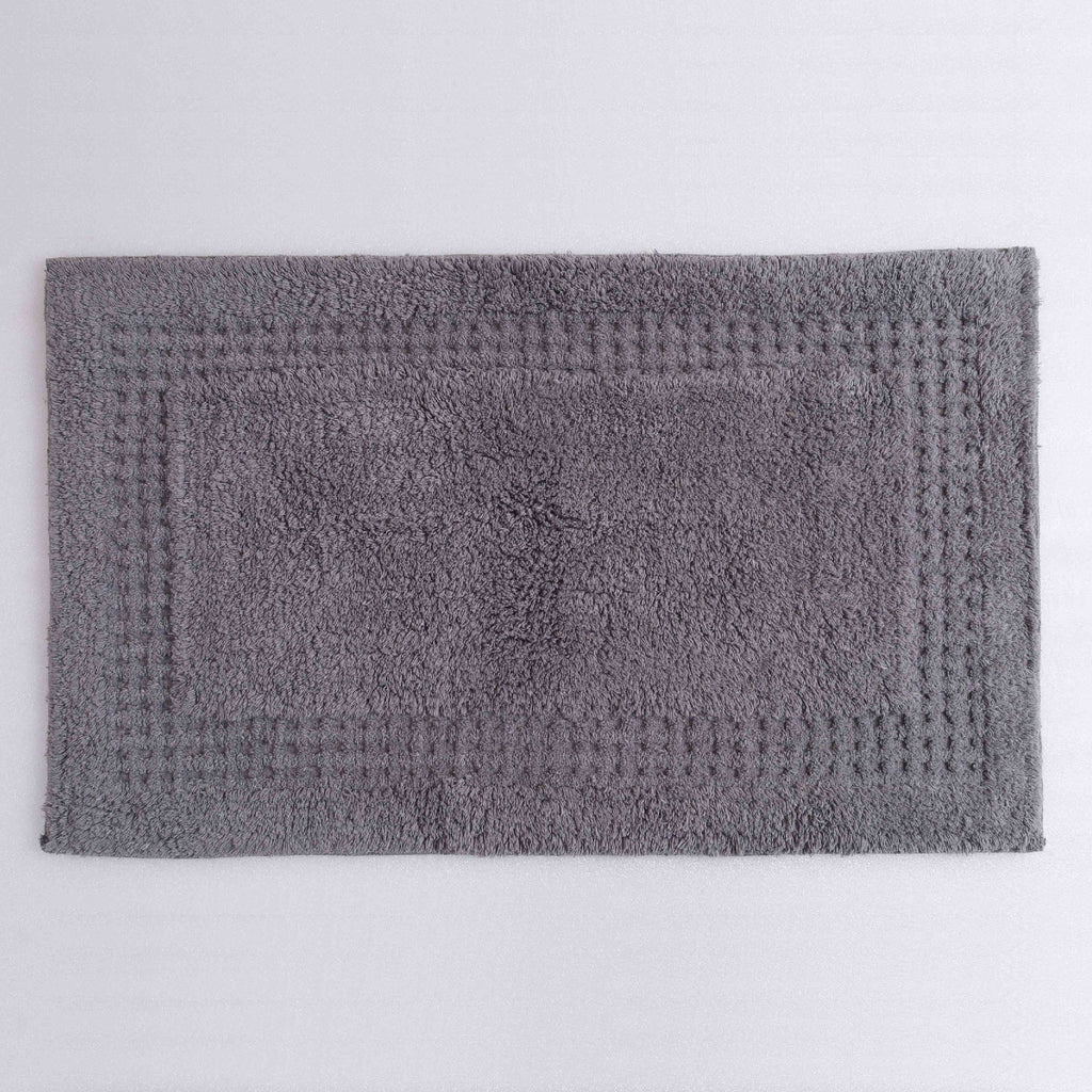 Meshi Cotton Anti-Slip 2 Pc Bath Mat Set – 50x80cm & 45x50cm, Grey