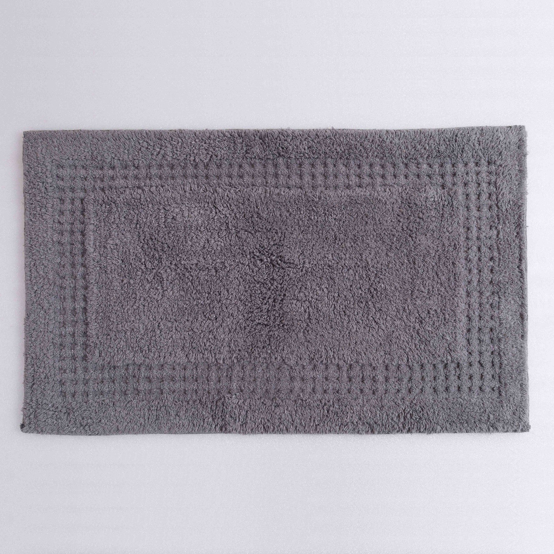 Meshi Cotton Anti-Slip 2 Pc Bath Mat Set – 50x80cm & 45x50cm, Grey