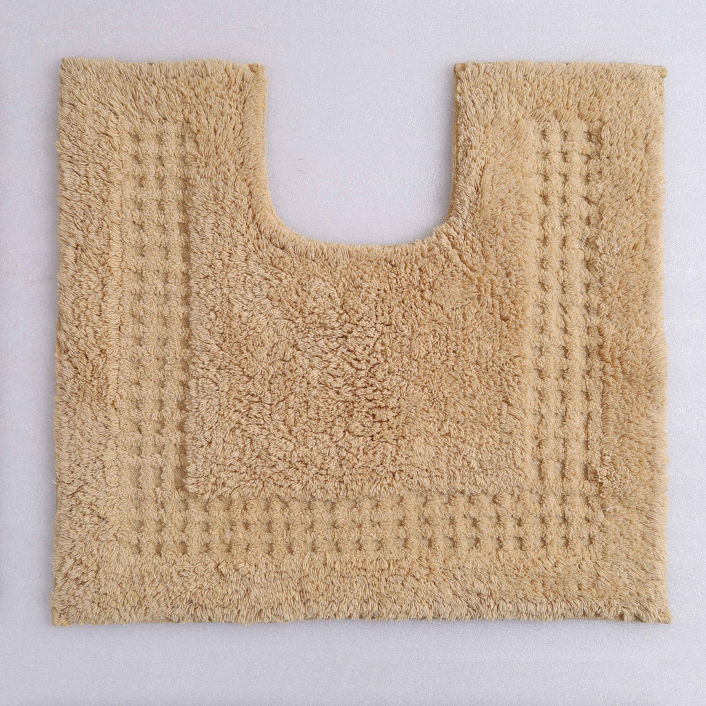 Meshi Cotton Anti-Slip 2 Pc Bath Mat Set – 50x80cm & 45x50cm, Beige