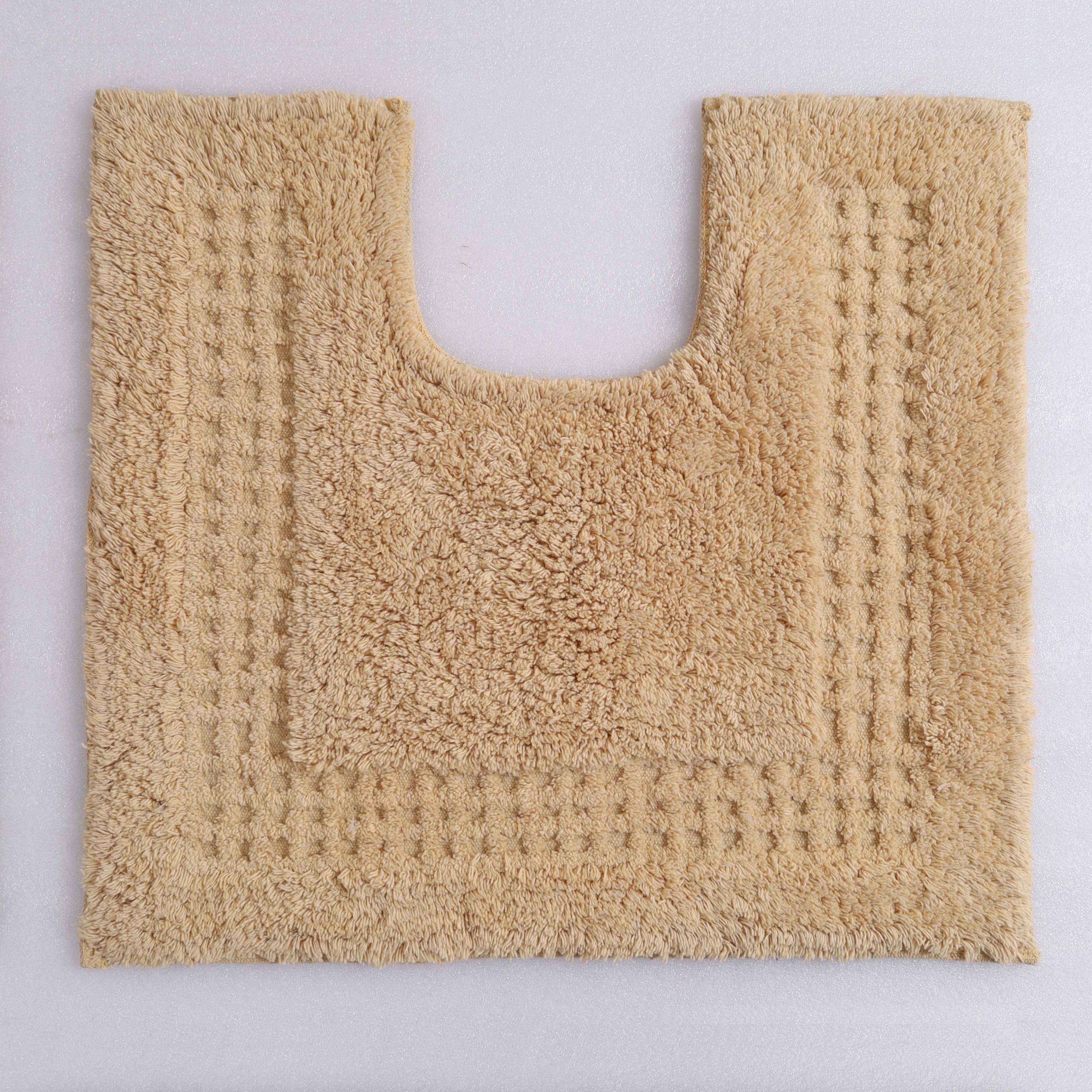 Meshi Cotton Anti-Slip 2 Pc Bath Mat Set – 50x80cm & 45x50cm, Beige