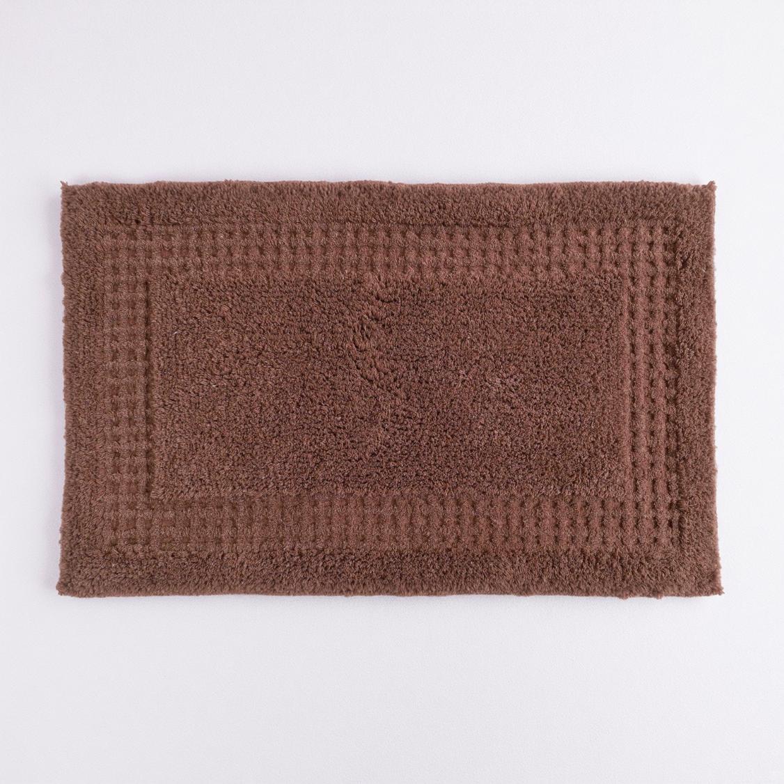 Meshi Cotton Anti-Slip 2 Pc Bath Mat Set – 50x80cm & 45x50cm, Brown