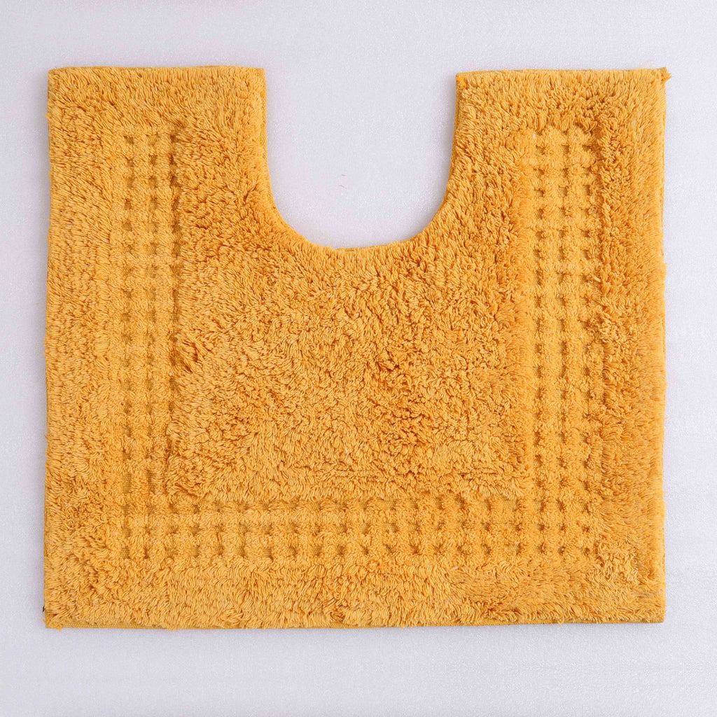 Meshi Cotton Anti-Slip 2 Pc Bath Mat Set – 50x80cm & 45x50cm, Gold
