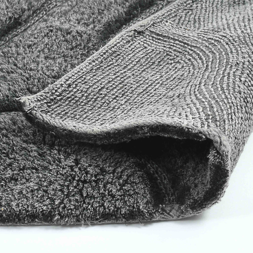 Wiva Cotton Bath Mat with Anti-Slip - 50x80cm, Grey