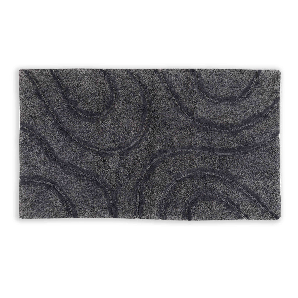 Wiva Cotton Bath Mat with Anti-Slip - 50x80cm, Grey