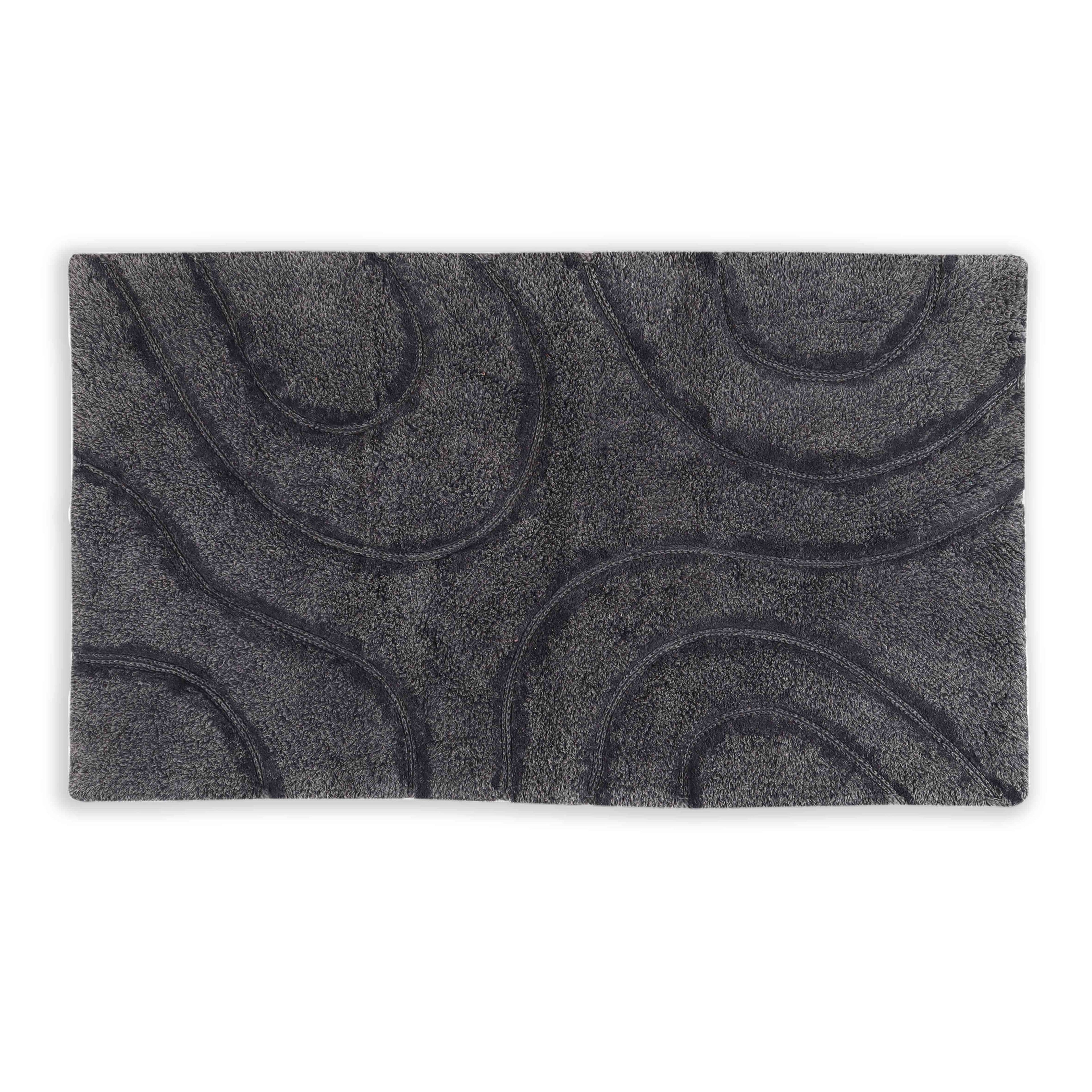 Wiva Cotton Bath Mat with Anti-Slip - 50x80cm, Grey