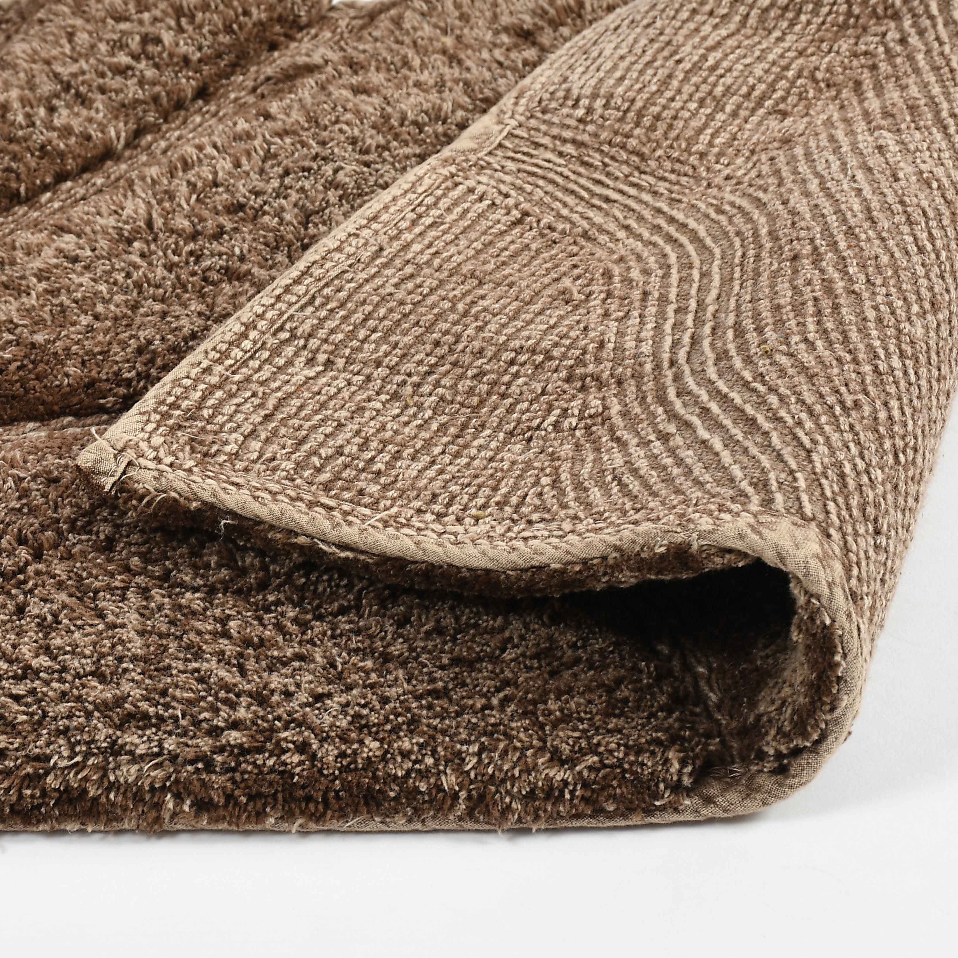 Wiva Cotton Bath Mat with Anti-Slip - 50x80cm, Brown