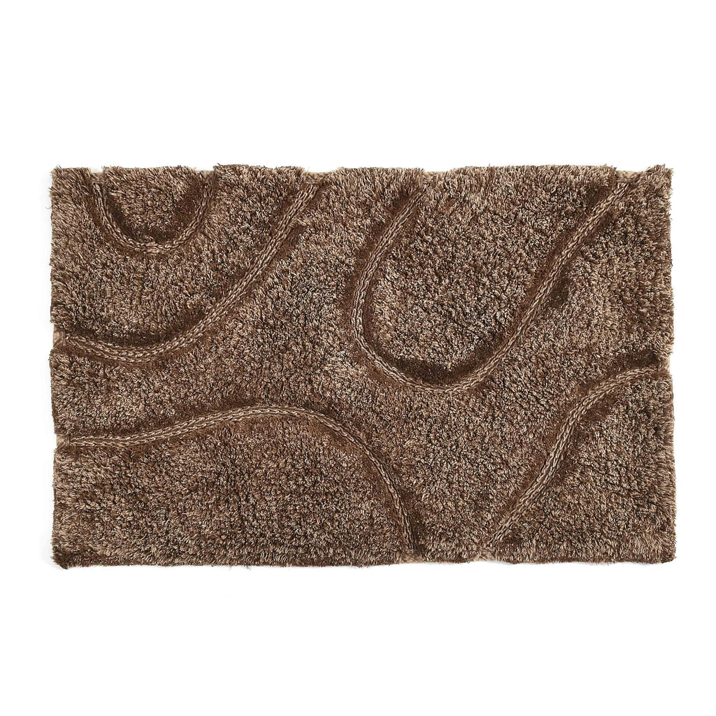 Wiva Cotton Bath Mat with Anti-Slip - 50x80cm, Brown