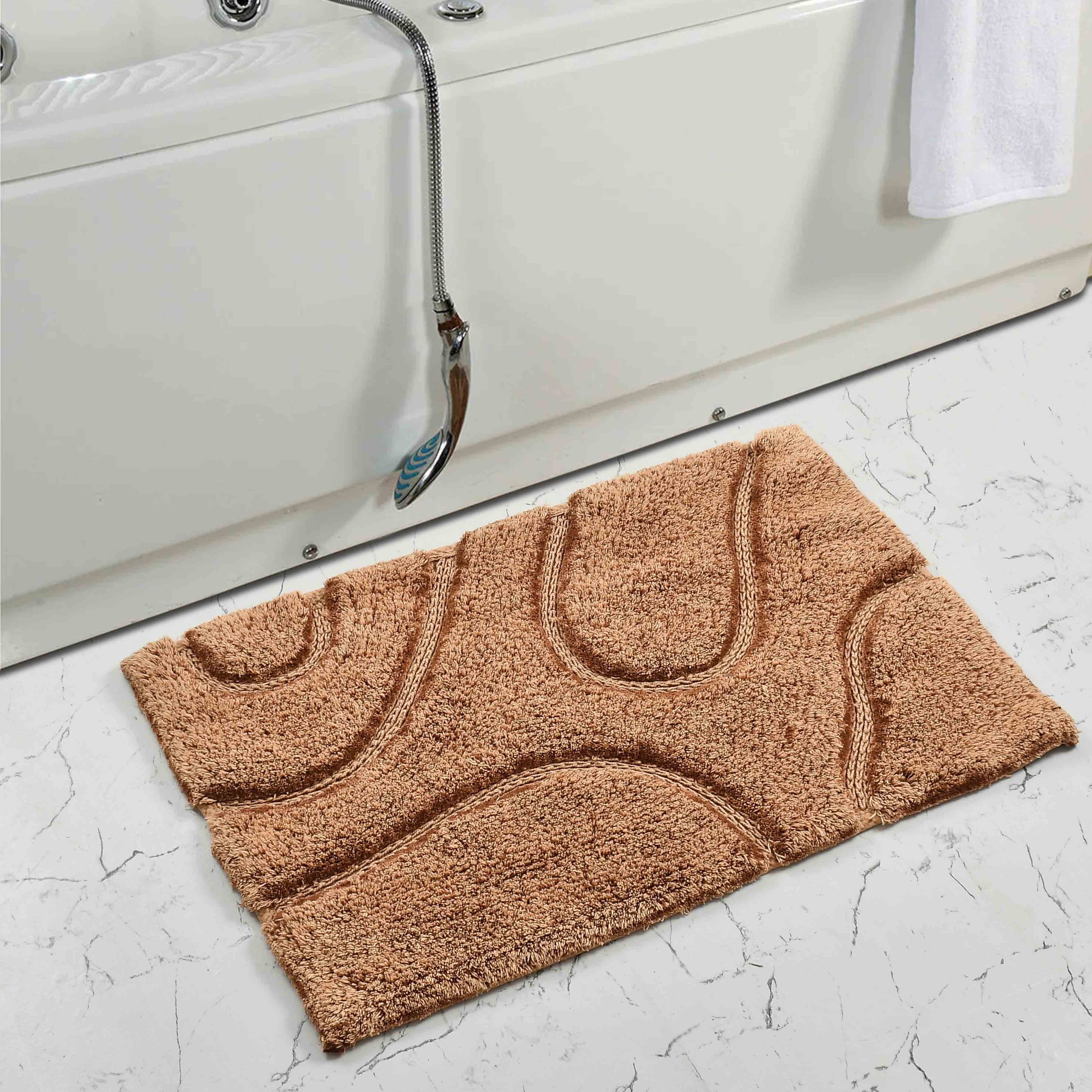 Wiva Cotton Bath Mat with Anti-Slip - 50x80cm, Copper
