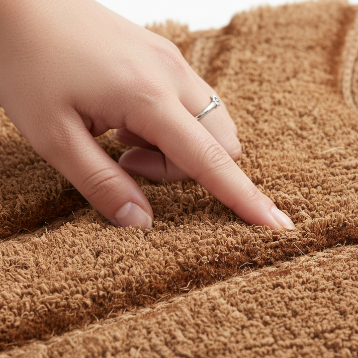 Wiva Cotton Bath Mat with Anti-Slip - 50x80cm, Copper