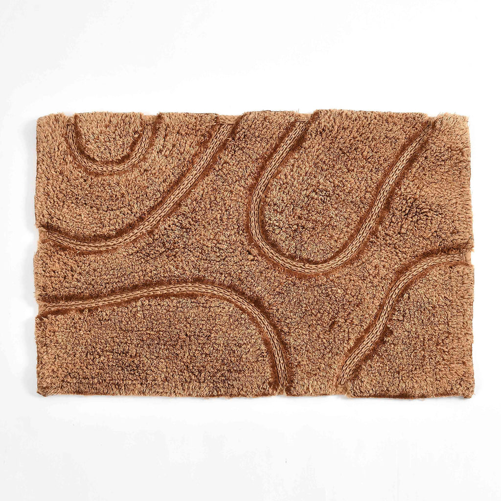 Wiva Cotton Bath Mat with Anti-Slip - 50x80cm, Copper