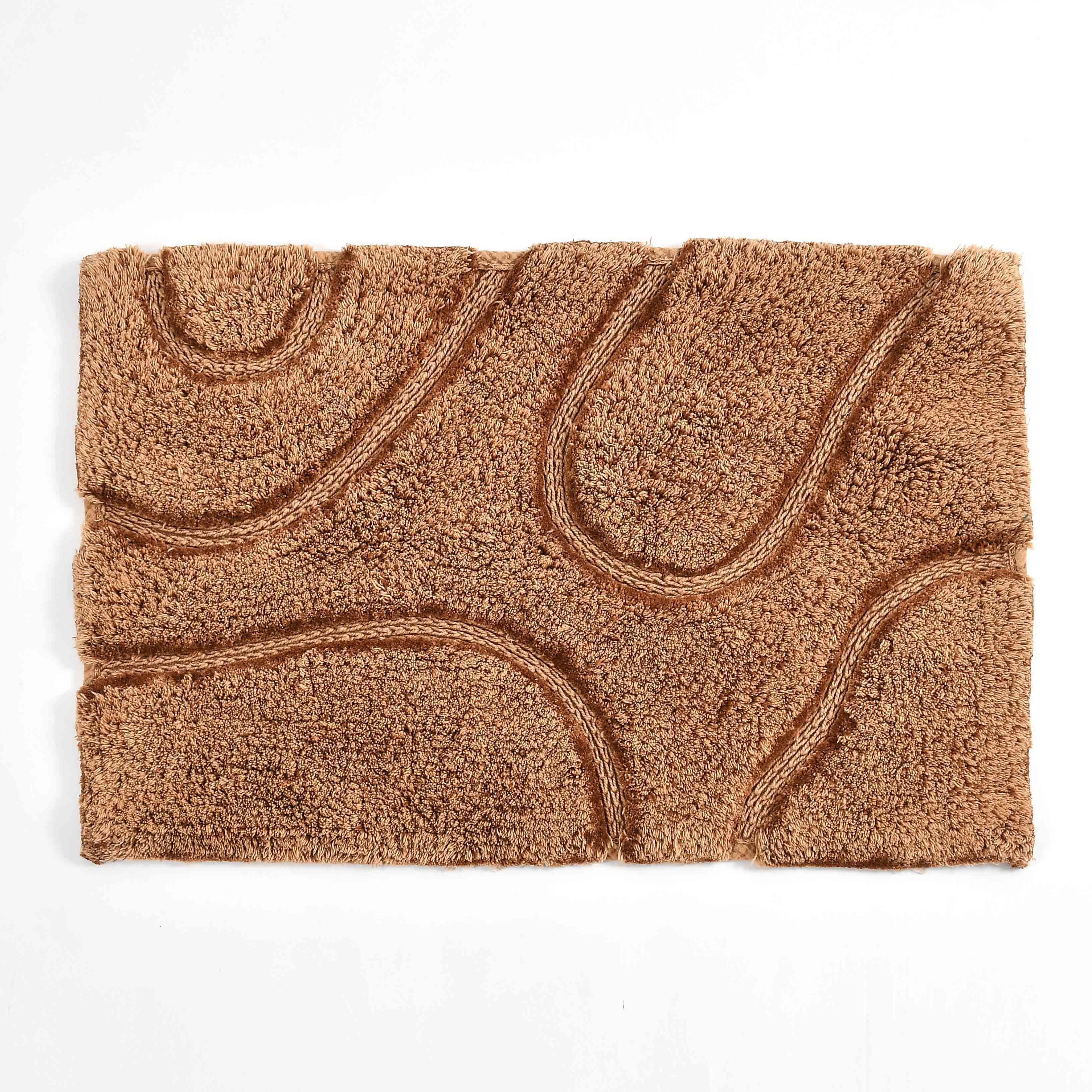 Wiva Cotton Bath Mat with Anti-Slip - 50x80cm, Copper