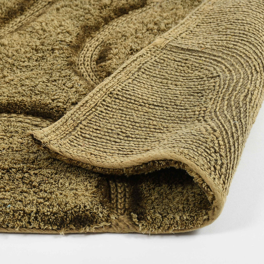 Wiva Cotton Bath Mat with Anti-Slip - 50x80cm, Olive Green