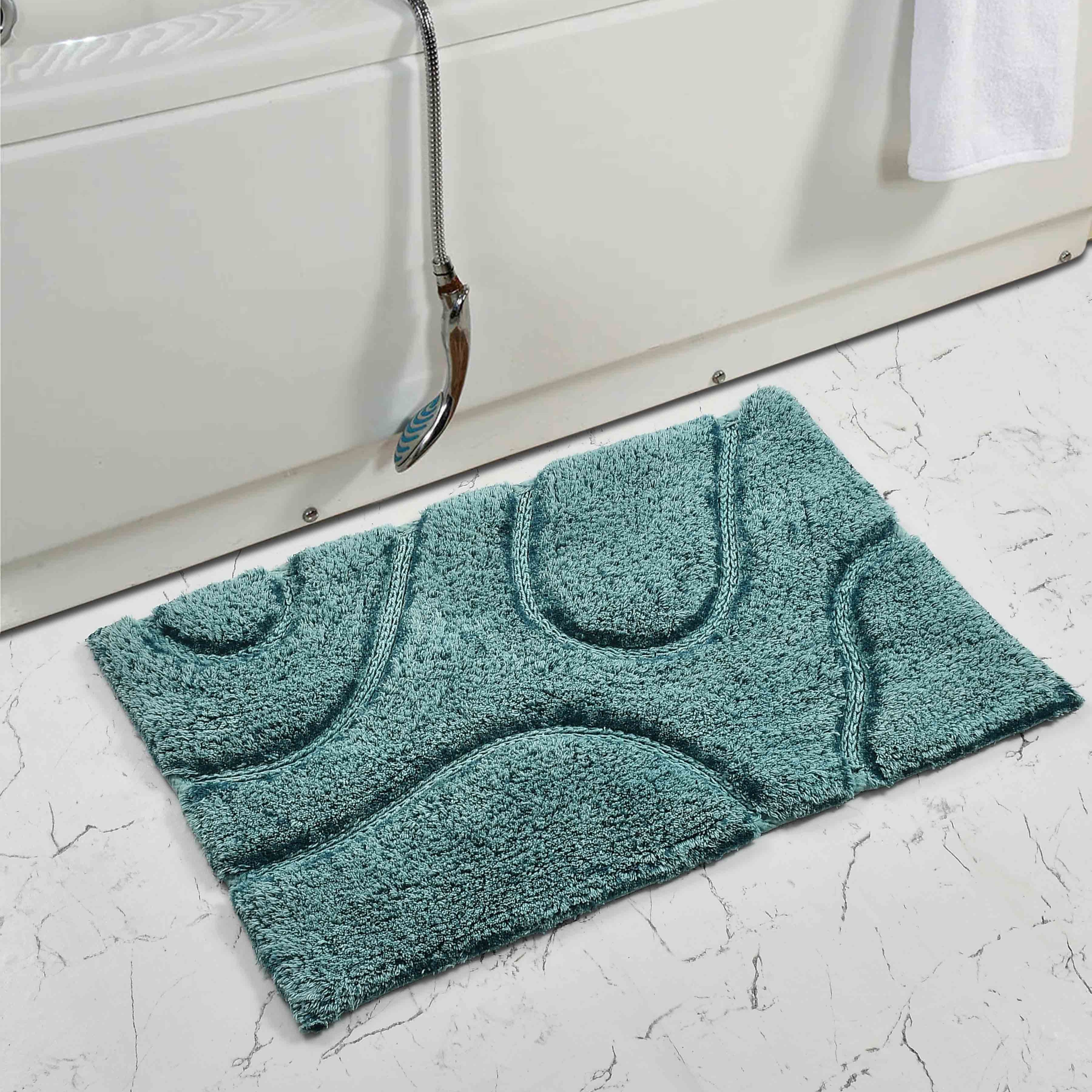Wiva Cotton Bath Mat with Anti-Slip - 50x80cm, Jade