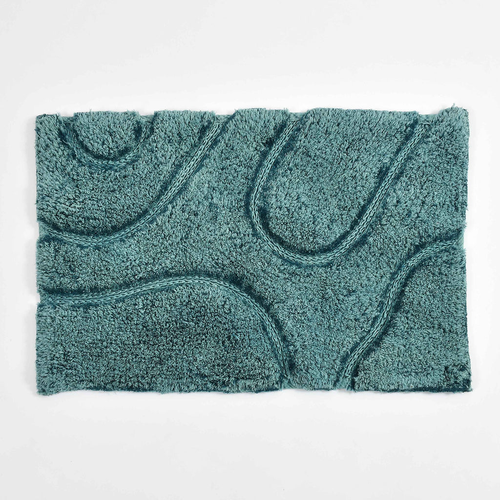 Wiva Cotton Bath Mat with Anti-Slip - 50x80cm, Jade