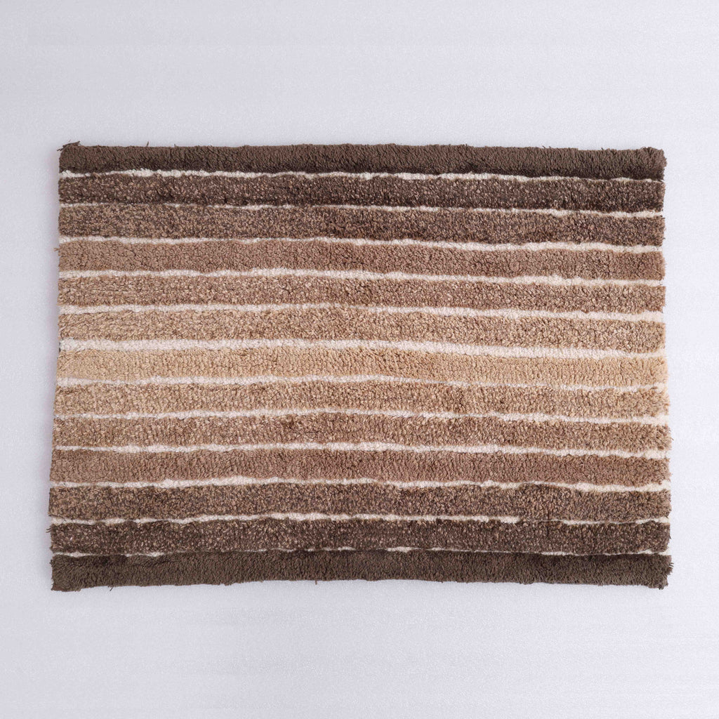 Ombre Cotton Bath Mat with Anti-Slip - 50x80cm, Brown