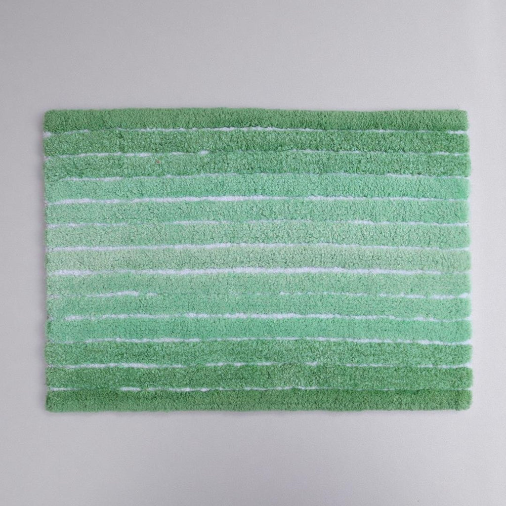 Ombre Cotton Bath Mat with Anti-Slip - 40x60cm, Green