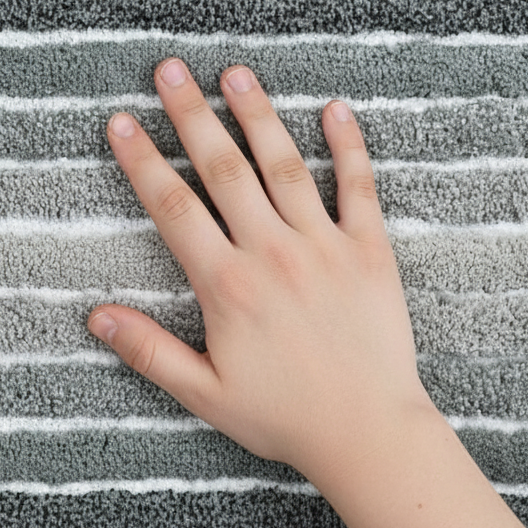 Ombre Cotton Bath Mat with Anti-Slip - 50x80cm, Grey